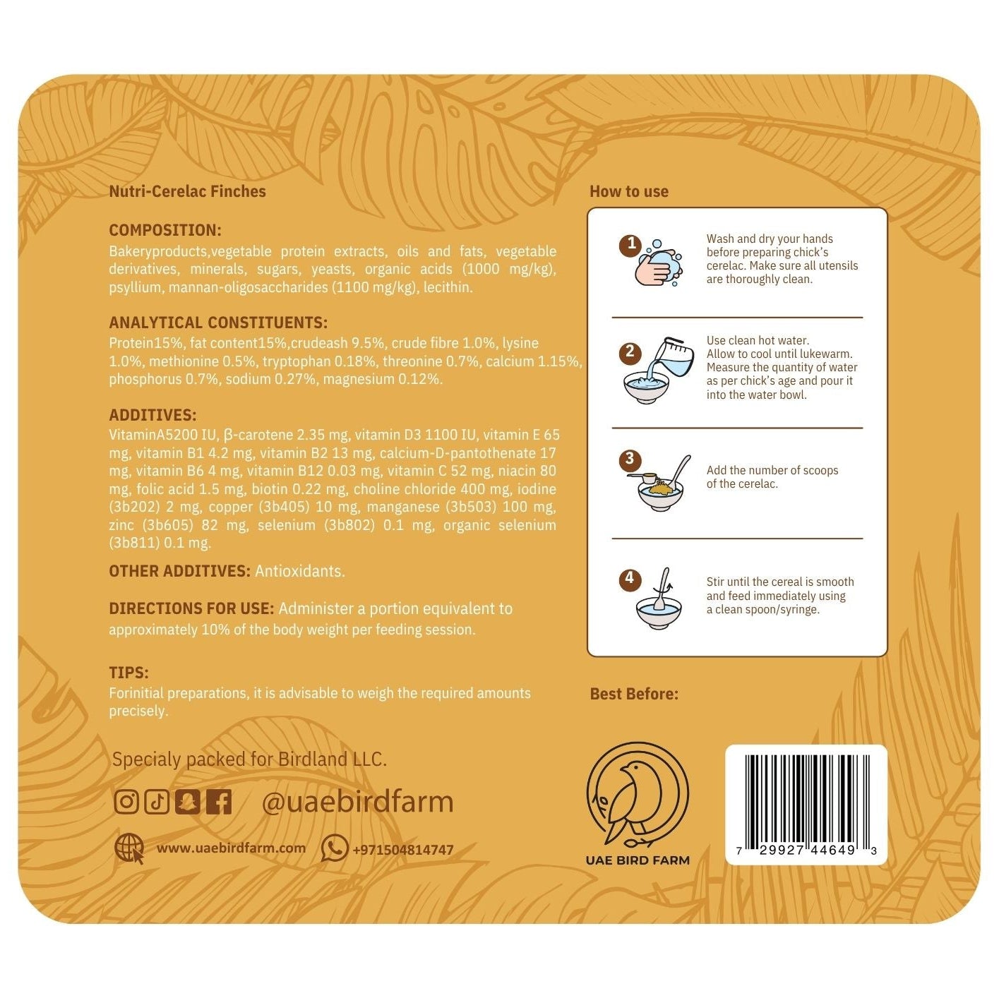Nutri Cerelac โ Finches & Canaries