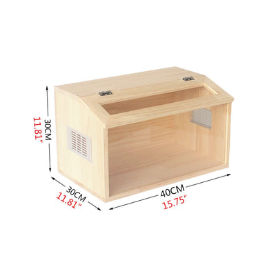 Manual Wooden Brooder Box (40×30×30 cm)