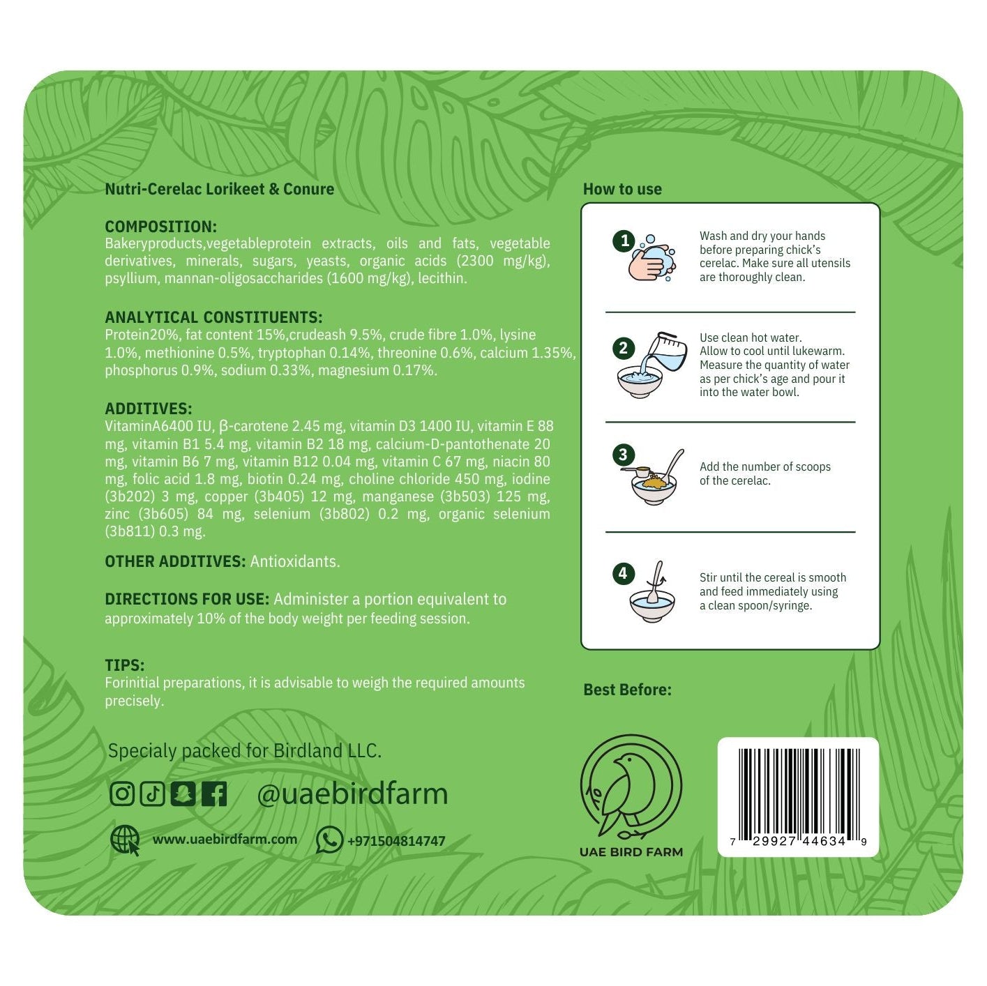 Nutri Cerelac – Lorikeet & Conure