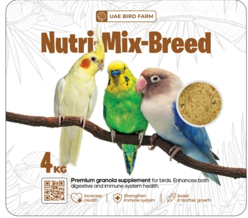 Premium (Nutri-Mix-Breed) Granola, For LoveBirds/Cocktails/ Budgerries...